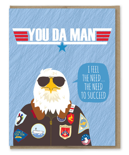 DA MAN TOP GUN EAGLE CARD