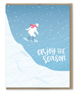 YETI SNOWBOARD HOLIDAY CARD