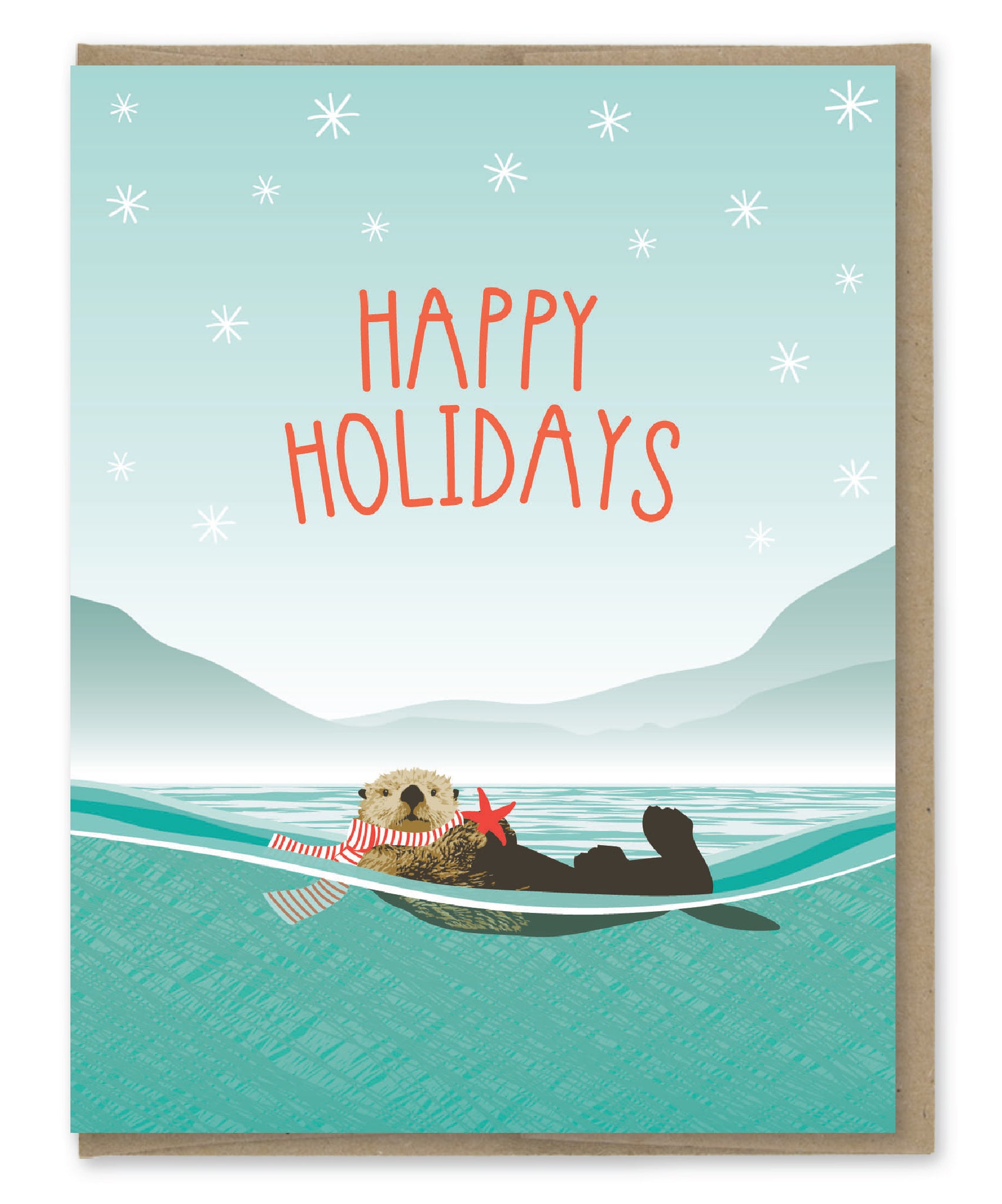OTTER HOLIDAY CARD