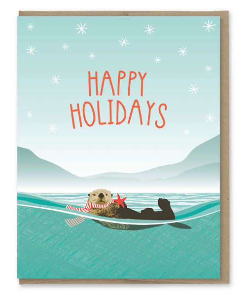 OTTER HOLIDAY CARD
