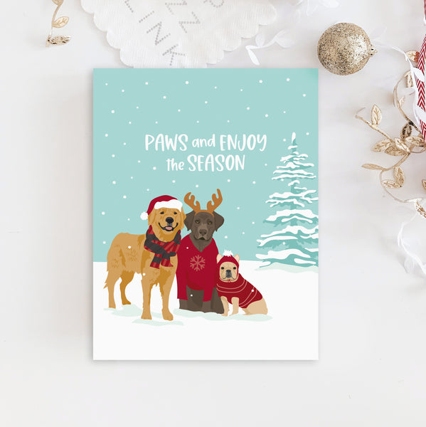 FESTIVE DOGS HOLIDAY CARD