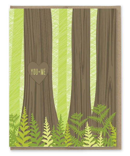 YOU + ME TREE CARVING CARD