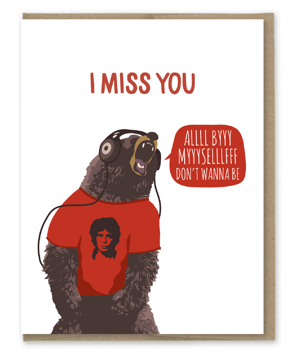 Miss You Bear Card Modern Printed Matter Miss You Bear Card Modern Printed Matter