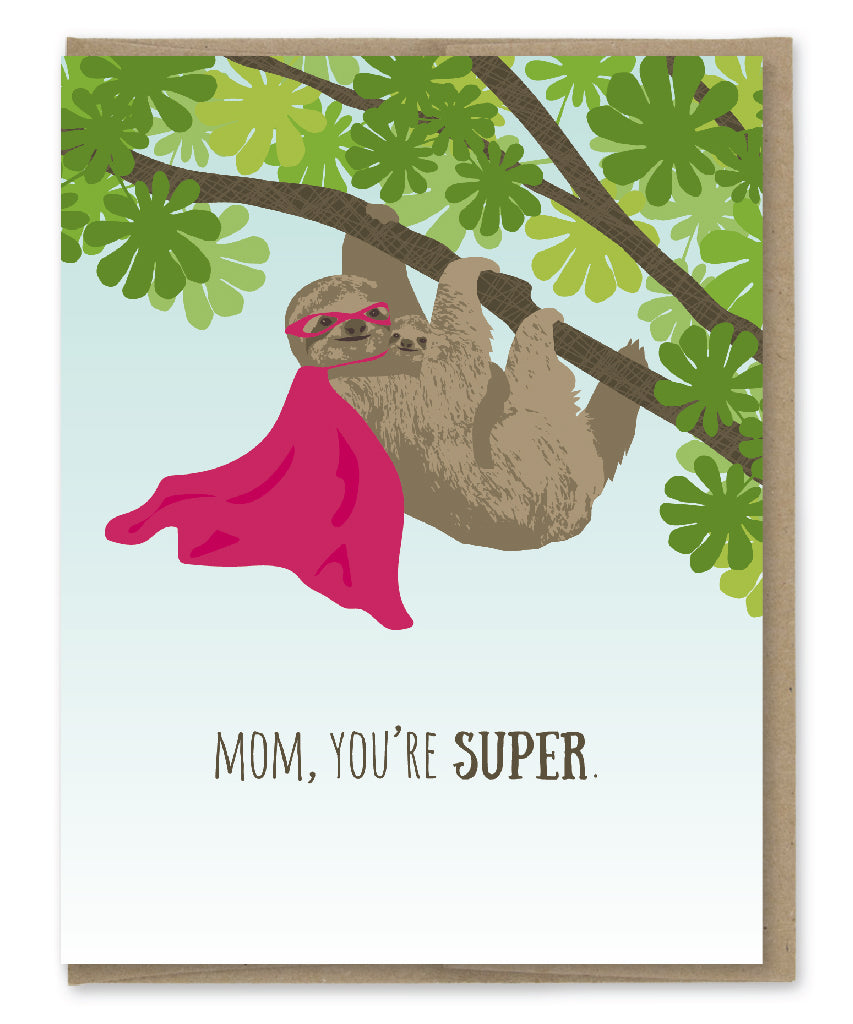 MOM SUPER SLOTH CARD