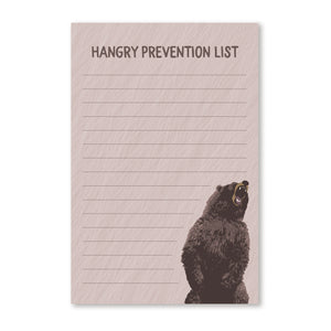 HANGRY PREVENTION LIST NOTEPAD