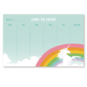 LIVING THE DREAM WEEKLY PLANNER NOTEPAD