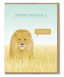 LION QUARANTINE CONFESSION CARD