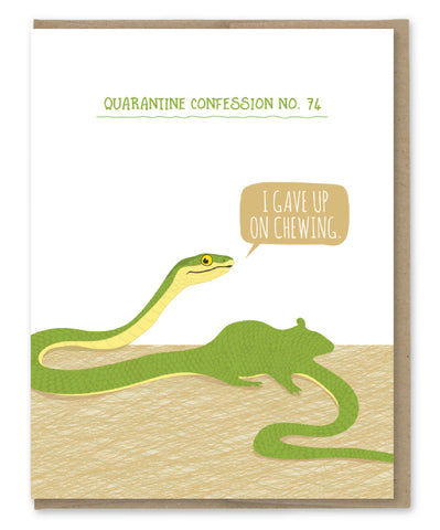 SNAKE QUARANTINE CONFESSION CARD