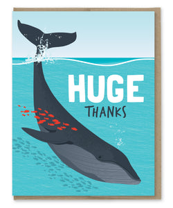 HUGE THANKS WHALE CARD
